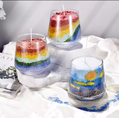 Buy 2 Get 1 Free Refillable sand candle wax (500 grams) + 15 Wicks